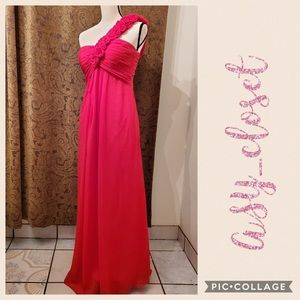 One Shoulder Red Dress